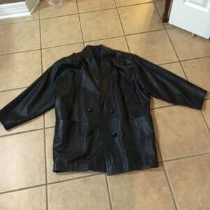 Very nice real black leather coat
